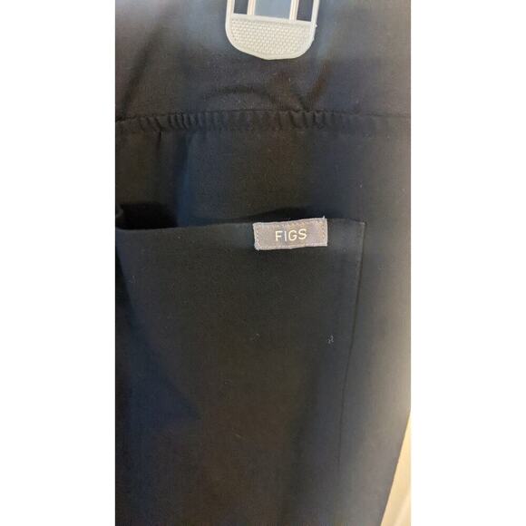 Figs XL Black Drawstring Cargo Pants, Scrubs - Picture 7 of 10